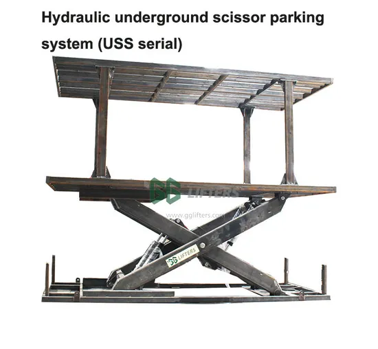 GG Lifters Inground Vertical Scissor Car Parking Lift for Sale