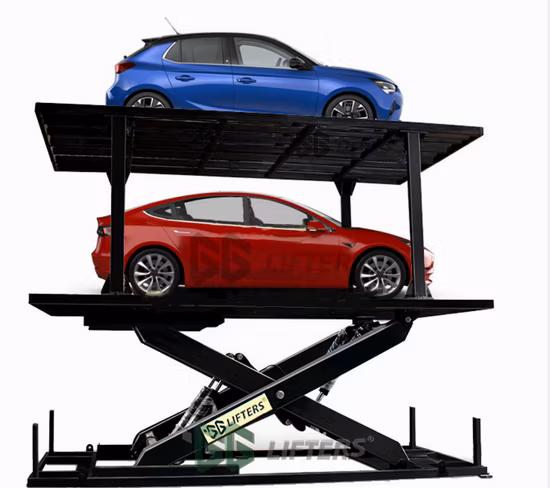 GG Lifters Inground Vertical Scissor Car Parking Lift for Sale